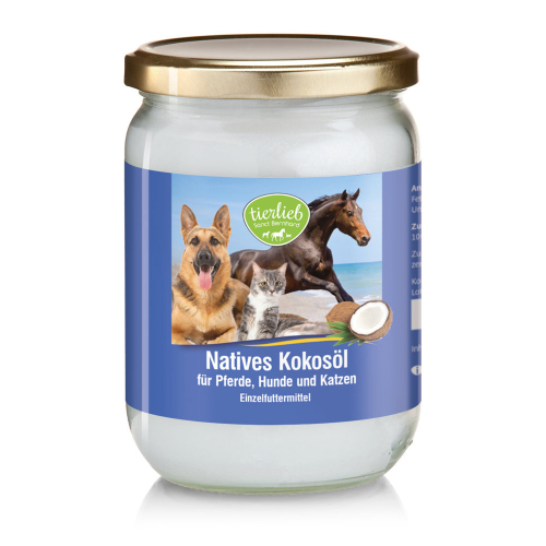 Tierlieb /Sanct Bernhard/ Szűz, hidegen sajtolt kókuszolaj lovaknak, kutyáknak és macskáknak 500 ml