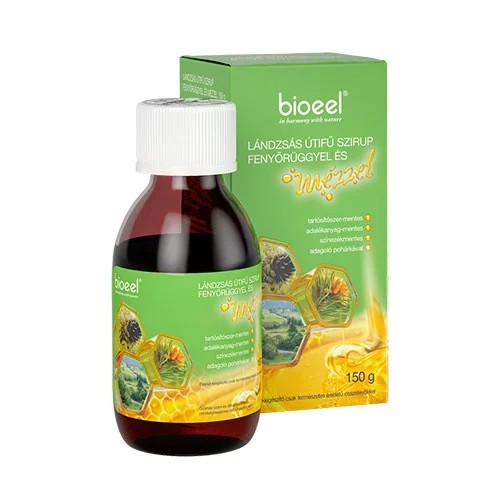 Bioeel lándzsás útifű és fenyőrügy szirup mézzel 150g