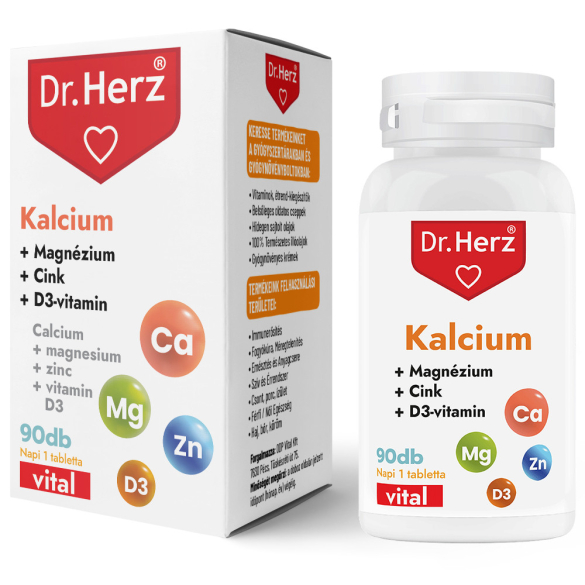 Dr. Herz  Kalcium+Magnézium+Cink+D3 90db tabletta 