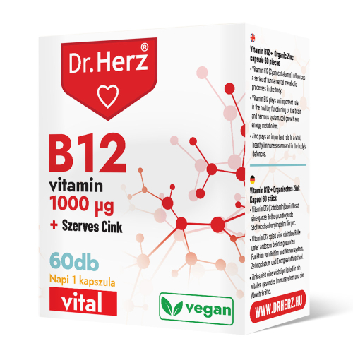 Dr. Herz B12 1000 mcg + Szerves Cink kapszula 60 db
