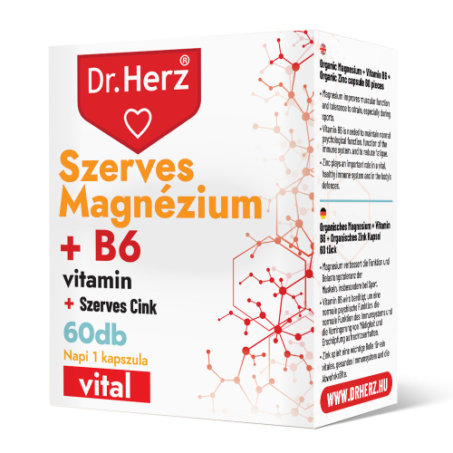 Dr. Herz Szerves Magnézium+B6+Szerves Cink kapszula 60 db