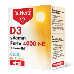 Dr. Herz D3-vitamin 4000 NE+Szerves Cink kapszula 60 db