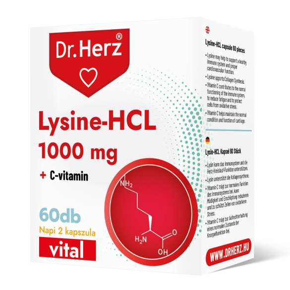 Dr. Herz Lysine-HCL + C-vitamin 60 db kapszula