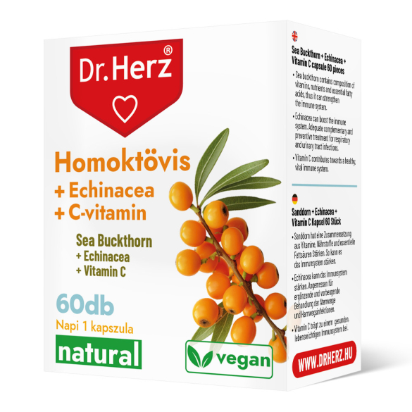 DR Herz Homoktövis + Echinacea + C-vitamin 60 db kapszula