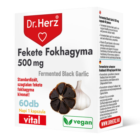 DR Herz Fekete Fokhagyma 60 db kapszula doboz