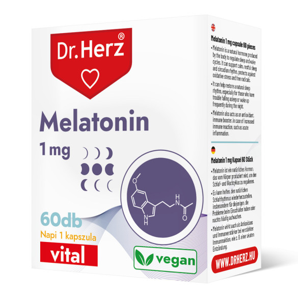 DR Herz Melatonin 1mg 60db kapszula doboz 