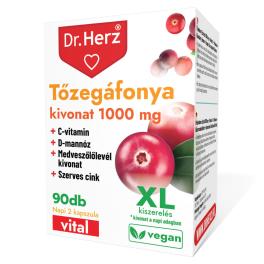 DR Herz 90 Tőzegáfonya kivonat 1000 mg kapszula doboz XL